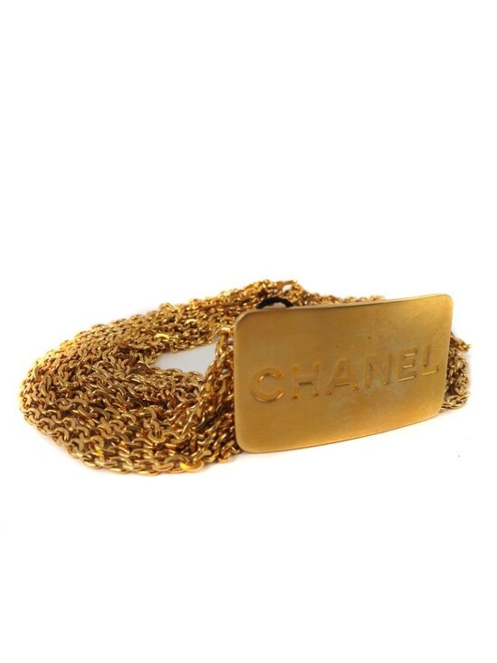 Chanel Chain Logo Plate Gold Plated 96 a Belt main image 2